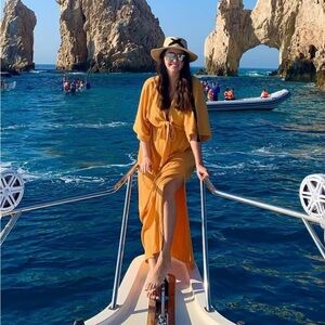 Free People Orange Maxi Dress